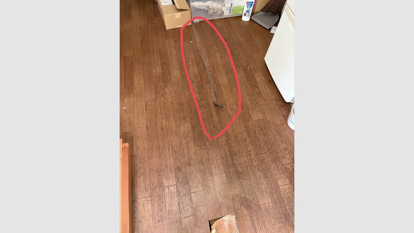 木造アパートの床上張り工事（クッションフロア施工）